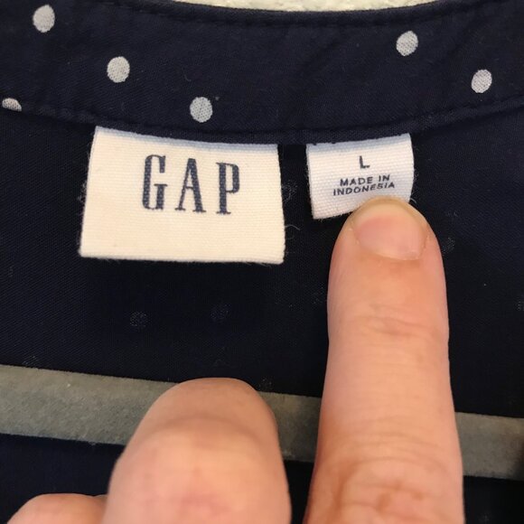 Gap Womens Polka Dot Sleeveless Tank Midi Shift Dress Size L 100% Viscose Casual - Picture 8 of 11